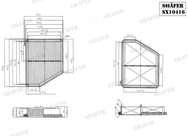 Filtro de ar SX10416 Shafer