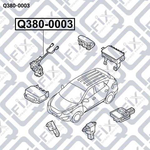 Anel AIRBAG de contato, cabo plano do volante Q-fix Q3800003