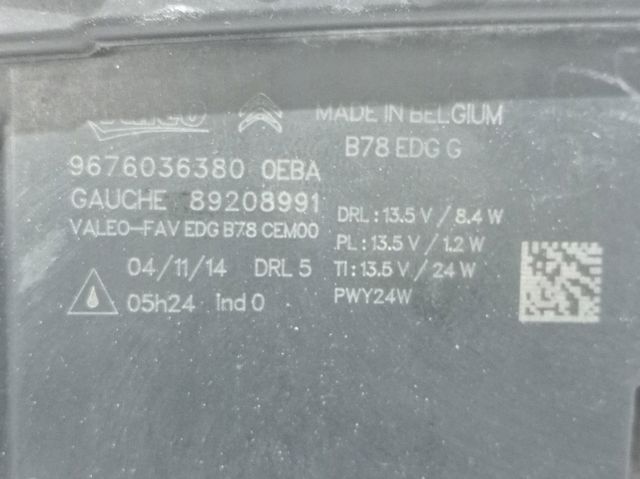 Compre 9822653980 Peugeot/Citroen Luzes máximas esquerdas