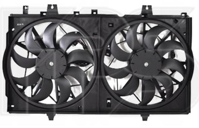 623400 TYC Difusor do radiador de esfriamento, montado com motor e roda de aletas