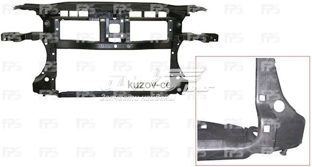 Suporte do radiador montado (painel de montagem de fixação das luzes) FPS FP7407200