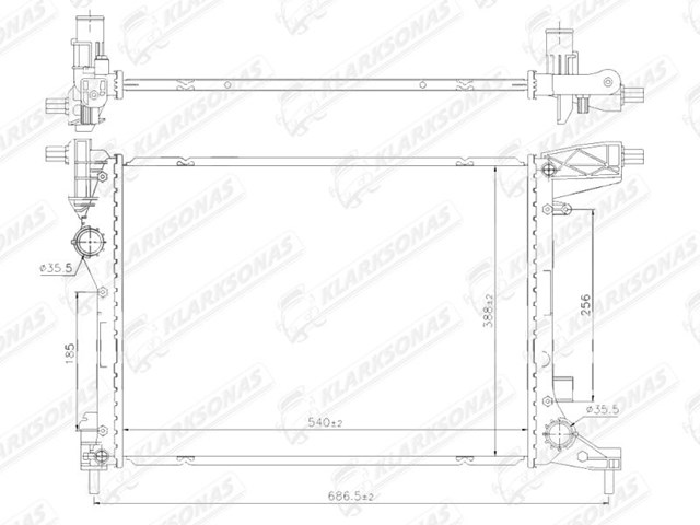 52052603 Fiat/Alfa/Lancia Radiador de esfriamento de motor