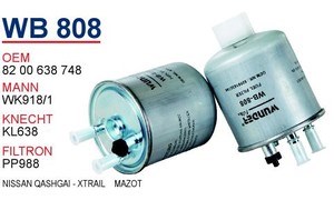 WB808 Wunder Filtro de combustível
