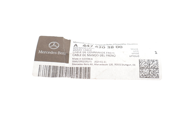 Cabo traseiro direito/esquerdo do freio de estacionamento 4474203800 Mercedes