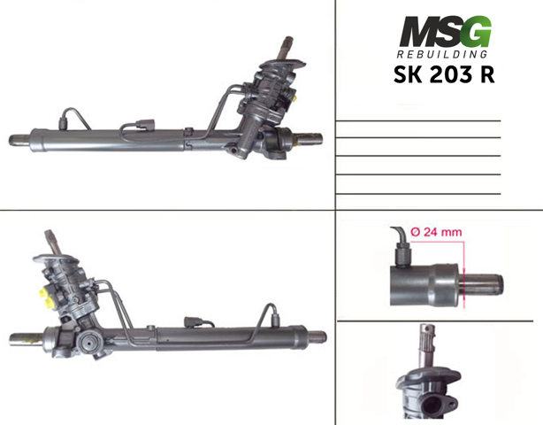 SK203R MSG Rebuilding Cremalheira da direção