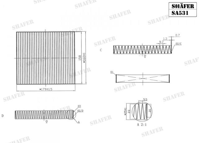 Filtro de salão Shafer SA531 preço, a partir de 7,52 USD