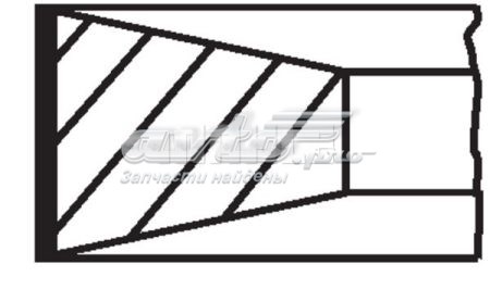 039RS001130N2 Mahle Original Anéis do pistão para 1 cilindro, 2ª reparação ( + 0,50)