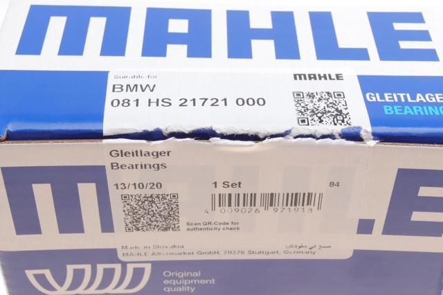 Folhas inseridas principais de cambota, kit, padrão (STD) 081HS21721000 Mahle Original