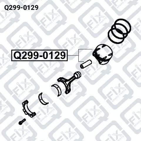 Pistão com passador sem anéis, STD 1110B629 Mitsubishi