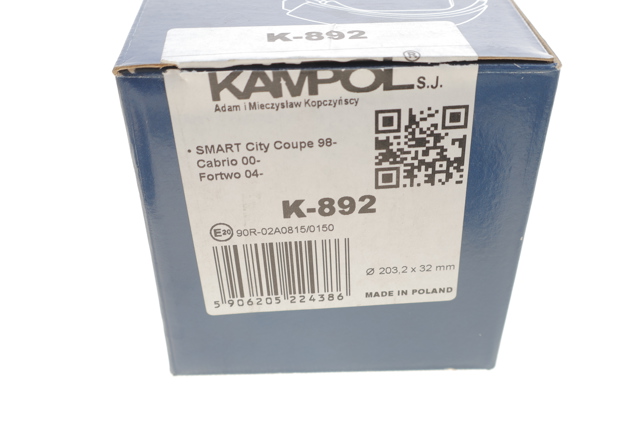 K892 Kampol Sapatas do freio traseiras de tambor
