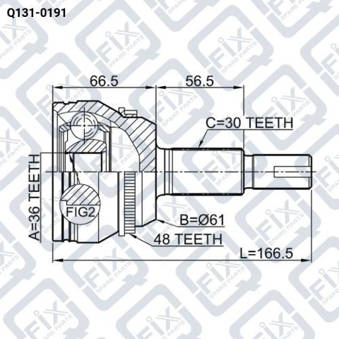 Q1310191 Q-fix Junta homocinética externa traseira