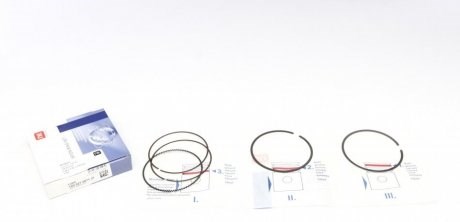 Kit de anéis de pistão de motor, 2ª reparação ( + 0,50) 120021007121 NE/NPR