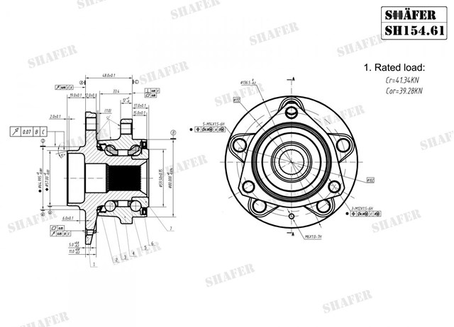 Cubo dianteiro SH15461K Shafer