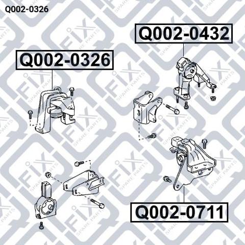 Coxim (suporte) direito de motor Q0020326 Q-fix