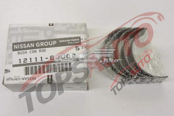 1211160U00 Nissan/Infiniti Folhas inseridas de cambota de biela, kit, 2ª reparação ( + 0,50)