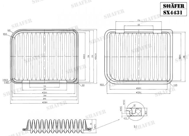 Filtro de ar SX4431 Shafer