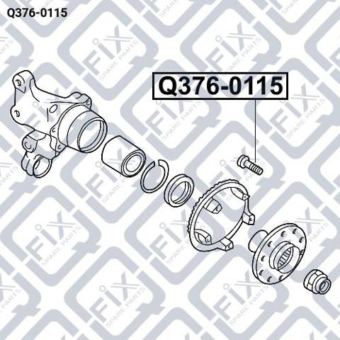 Q3760115 Q-fix Prego de roda traseiro/dianteiro