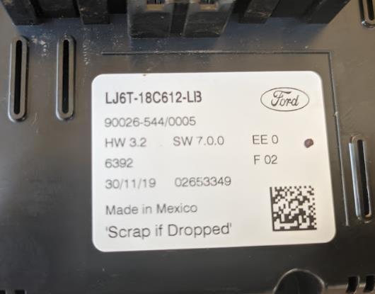 Unidade de controlo dos modos de aquecimento/condicionamento Ford Escape III SUV (DFK) (2019 - 2026) III