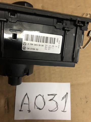 Comutador das luzes no "painel de instrumentos" Mercedes A1645453004