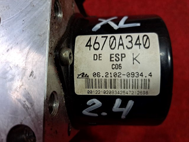 Unidade hidráulico de controlo ABS Mitsubishi 4670A340 preço, a partir de 206,01 USD