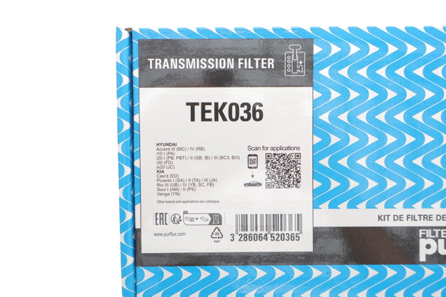 TEK036 Purflux Filtro da Caixa Automática de Mudança