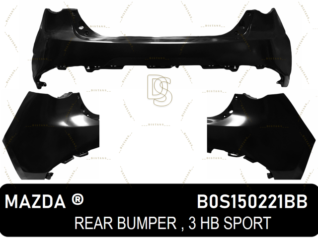 Pára-choque traseiro Mazda B0S150221BB