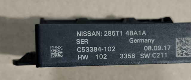 285T14BA1A Nissan/Infiniti Módulo de direção (Centralina eletrônica) de abertura de tampa de porta-malas (de 3ª/5ª porta traseira)