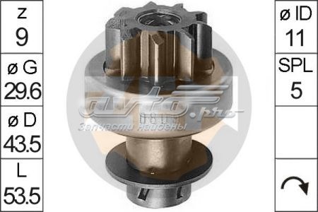 Roda-livre do motor de arranco ZN0809 ZEN